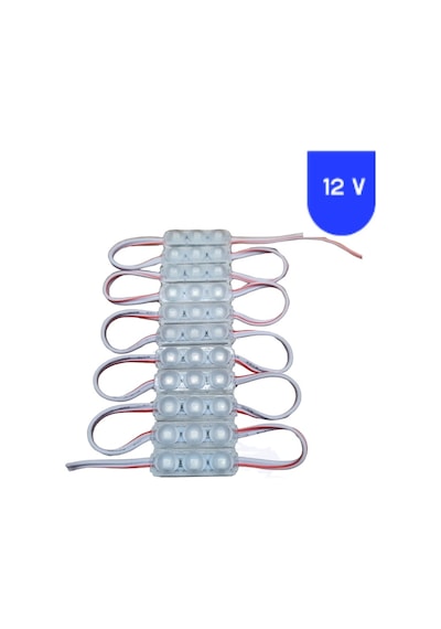 20 Adet 12 Volt 1.5 Watt Mini 3 Lensli Yeşil 2835 Smd Led Modül Ip65