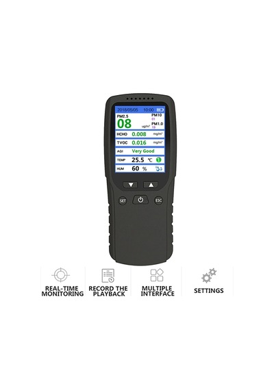 Oem Dm106a Çoklu Gaz Analiz Cihazı Tvoc Hcho Aqı Pm1.0 Pm10 Hum