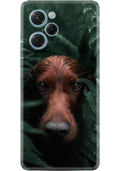 Xiaomi Poco X5 Pro Pro Kılıf Resimli Desenli Baskılı Silikon Flowers Dog 1346