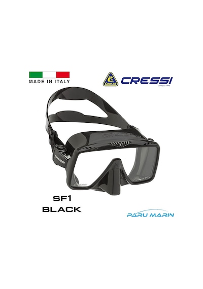 Parumarin Cressi Sf 1 Black Dalış Maskesi