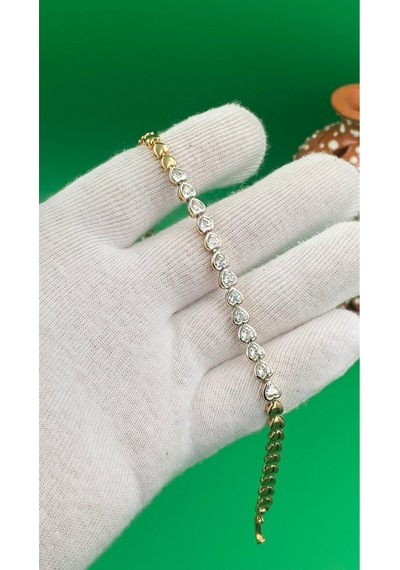 Xuping Rose Gold Kalpli Model Şık Tasarım Vip Bileklik Altın