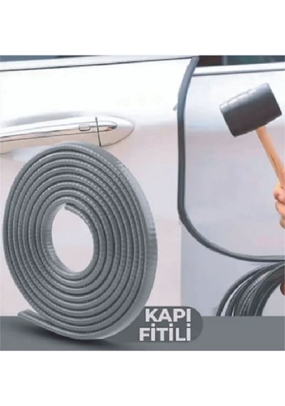 Oto Araç Kapı Koruma Fitili 5 Metre Gri Çarpma Çizilme Önleyici Fitil