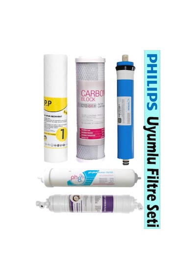 Philips Aut 3061 Su Arıtma Cihazı Uyumlu 5'li Filtre Seti