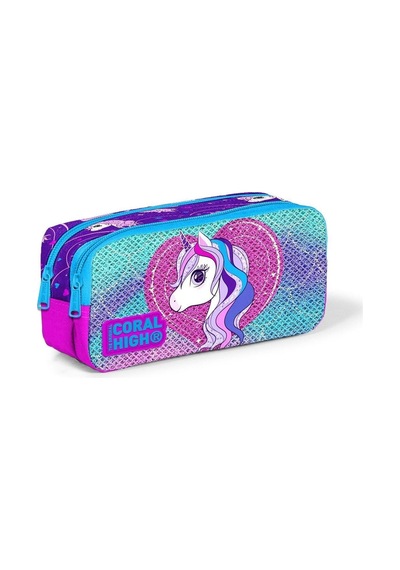 Mor Pembe Unicorn Desenli Çok Renkli