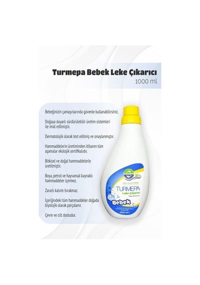 Turmepa Baby Leke Çıkarıcı 1000 Ml 6 Al 5 Öde Ve Rosie Pamuk