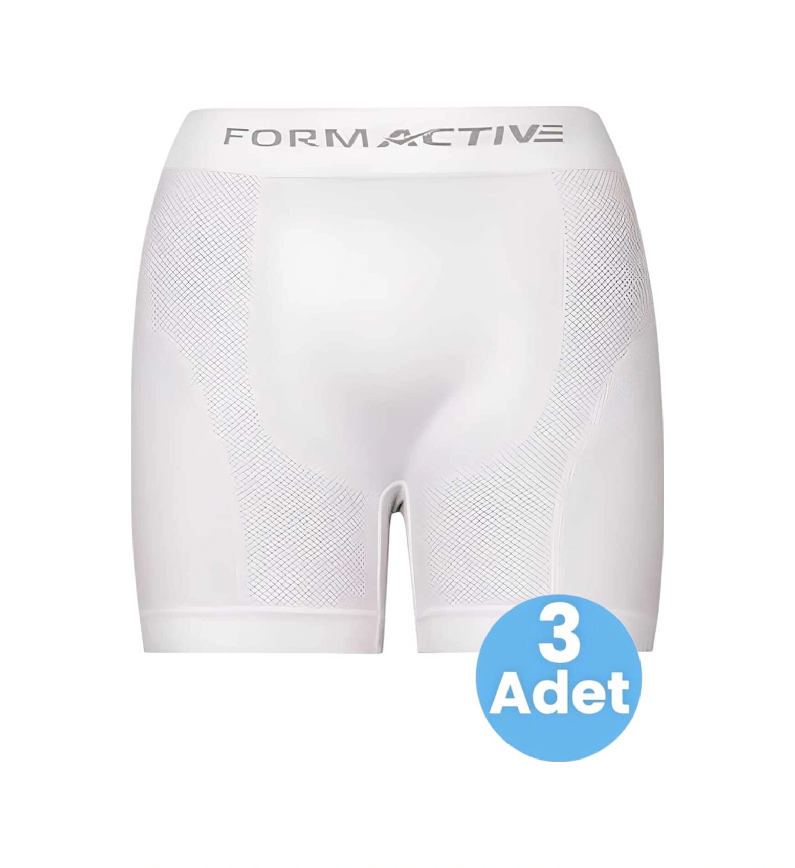 Tezzgelsin Erkek Dikişsiz/seamless Nefes Alabilen Boxer 3 Adet Beyaz