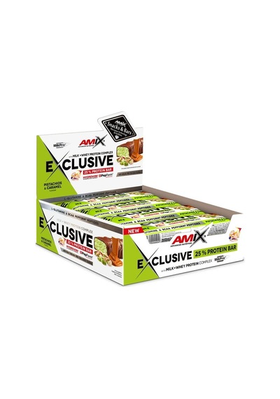 Amıx Exclusive Protein Bar 12x85g - Pistachios Caramel