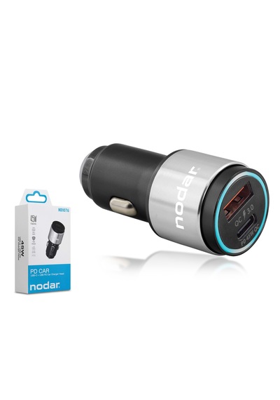 Nodar 45w Araç Şarj Adaptörü Usb/type-c Pd/qc 3.0 Destekli Metal 45w Pd Charger