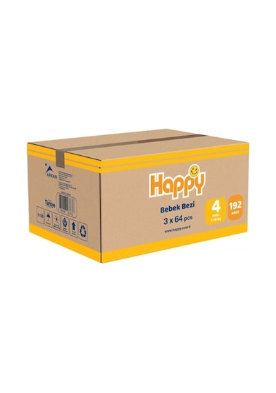 Happy Bebek Bezi 4 No Maxi 7-18kg 192 Li HAPPY.065 4 Numara