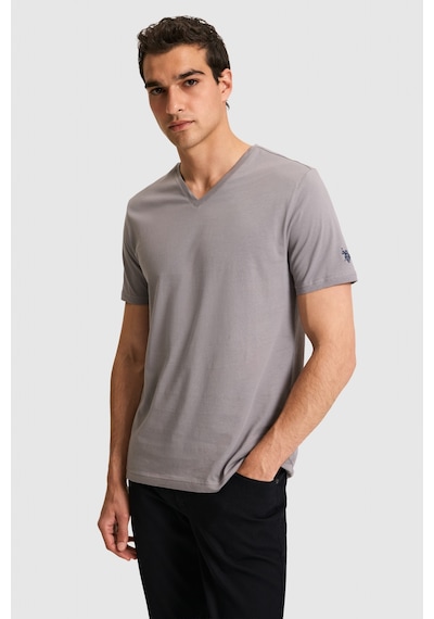 U.s. Polo Assn. Erkek Gri Tişört Basic 50326944-vr024