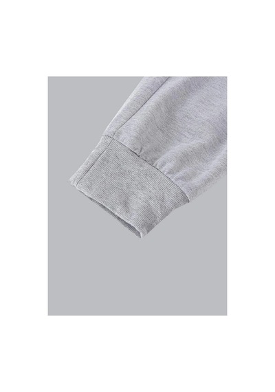 Tarzsokak Guys Letter Floral Graphic Drawstring Eşofman Altı Gri