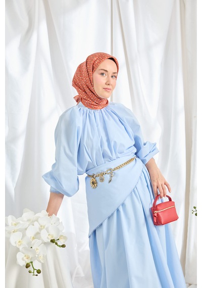 Silk Home Twill İpek Eşarp Mini Bouquet Nar Çiçeği