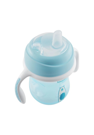 Chicco Yumuşak Uçlu Geçiş Bardağı 4 Ay+ Kız Mavi