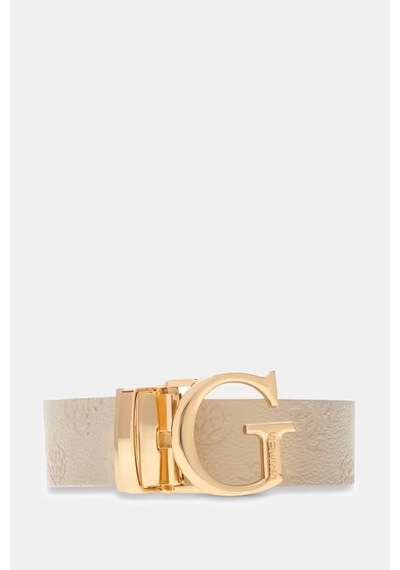 Guess Ella Logo Çift Taraflı Kadın Kemer Bw7861p3430 Kahverengi