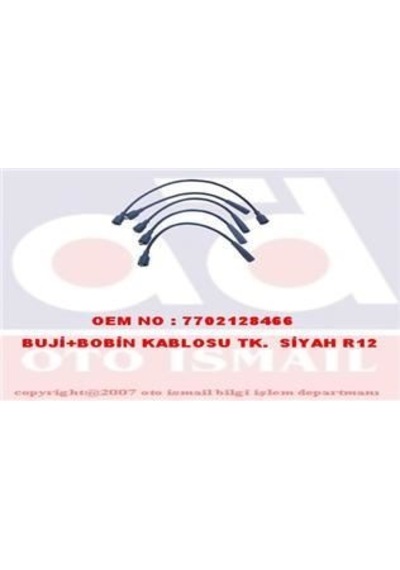 ÜNÜVAR 466 BUJI KABLOSU + BOBIN KABLOSU R12