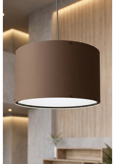 Kahverengi Kumaş Başlıklı Sarkıt Avize 35 Cm Diğer