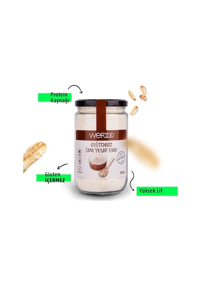 Wefood Glütensiz Tam Yulaf Unu 300 G