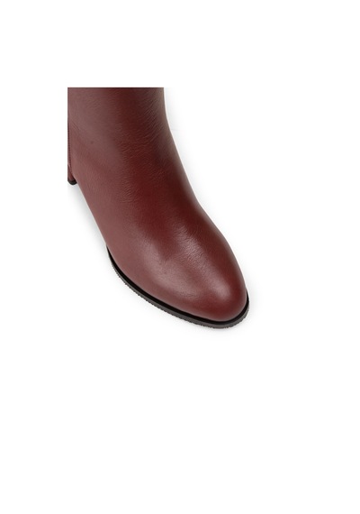 Deery Kadın Bordo Hakiki Deri Fermuarlı Bot - A5810zbrdc01 Bordo