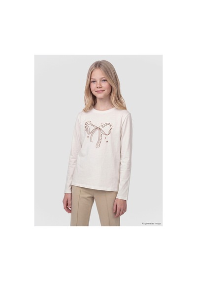 Lc Waikiki Alıta Cıty Farkıyla Lcw Kids Beyaz Oval Yaka Kız Çocuk 2'li Tişört Beyaz - 928160415 Beyaz