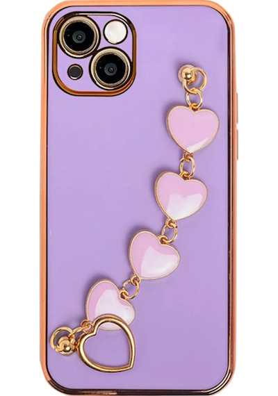 Ally Apple Uyumlu iPhone 13 6.1Inç Kilif Kalp Bileklik Tutuculu Lüx Silikon A 341268770