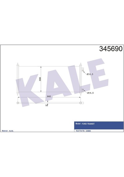 Kale Klıma Radyatoru Ford Transıt V184 01/ Klr-345690