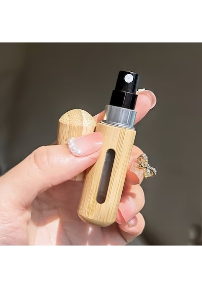 Sge Teknoloji Bambu 5 Ml Doldurulabilir Parfüm Şişesi Taşınabilir Cep Seyahat Parfüm Şişesi Atomizer
