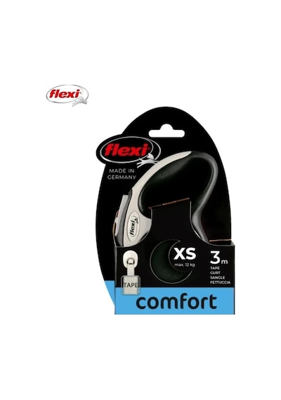 Flexi New Comfort Xs Beden Siyah 3mt Şerit Tasma Çok Renkli