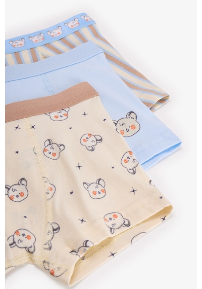 Penti Erkek Çocuk Mavi Cute Animals Pamuklu 3lü Boxer