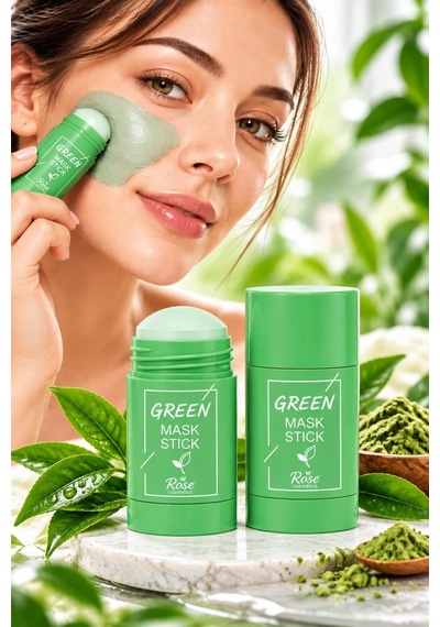 3b Trend Rose Green Mask Stick Yeşil Çay Özlü Yüz Bakım Maskesi