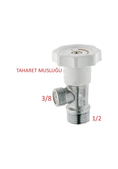 Taharet Musluğu Ara Musluk Zarf Musluk 1 Adet Beyaz