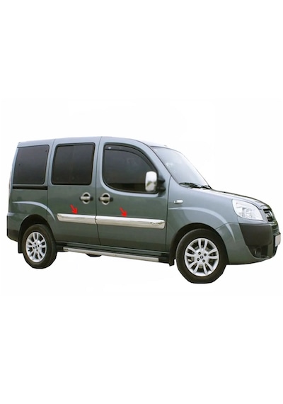 Fiat Doblo Krom Yan Kapı Çıtası Geniş 4 Kapı 2006-2010 P.çelik