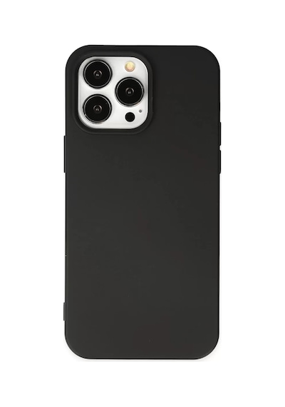 Newface Apple İphone 14 Pro Max Kılıf Nano İçi Kadife Silikon - Siyah