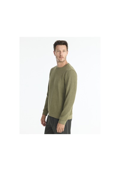 Yargıcı Regular Bisiklet Yaka Uzun Kol Sweatshirt 25kesw9006x 007 Haki