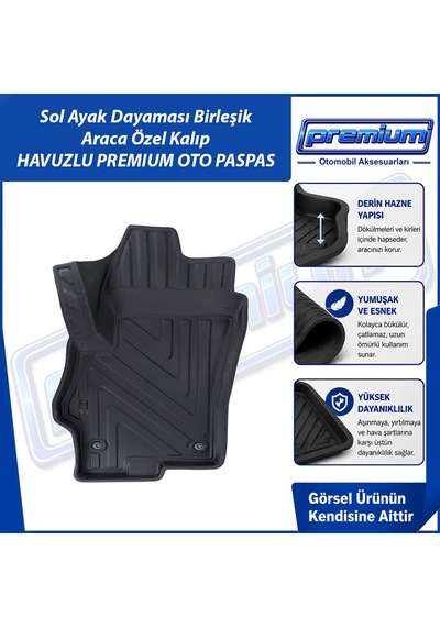 Fiat Linea Paspas Araca Özel 2007 Ve Sonrası Derin Havuzlu Premium Oto Paspas