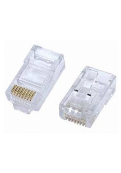 Rj45 Jack Soket Konnektör Cat5e İnternet Caki Jak - 100 Adet