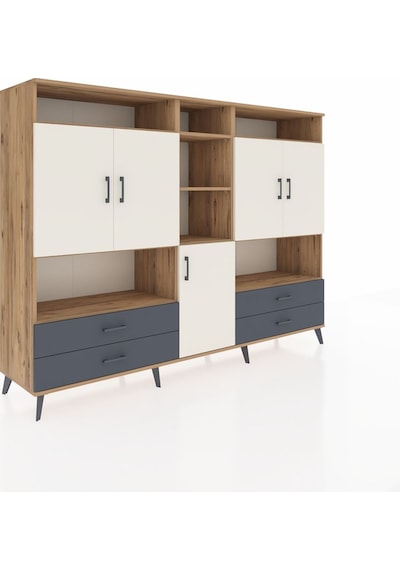 Hyperion Dolap 12 Raflı 4 Çekmeceli 5 Kapaklı 220x44x163 Çam-ayta Çam-aytaşı/antrasit Hyperion Dolap 12 Raflı 4 Çekmeceli 5 Kapaklı 220x44x163 Çam-ayta Çam-aytaşı/antrasit