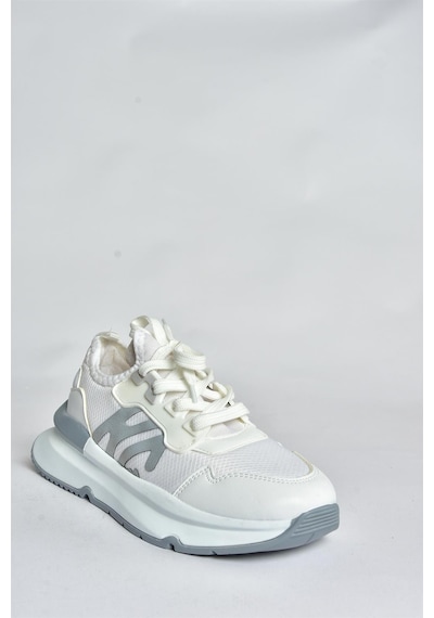 Fox Shoes Beyaz Kumaş Kalın Tabanlı Spor Ayakkabı Sneakers P973516904 Beyaz