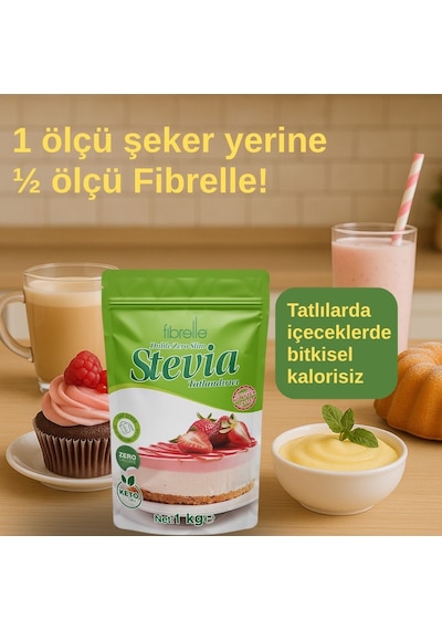 Fibrelle Double Zero Slim Stevialı Tatlandırıcı 1kg