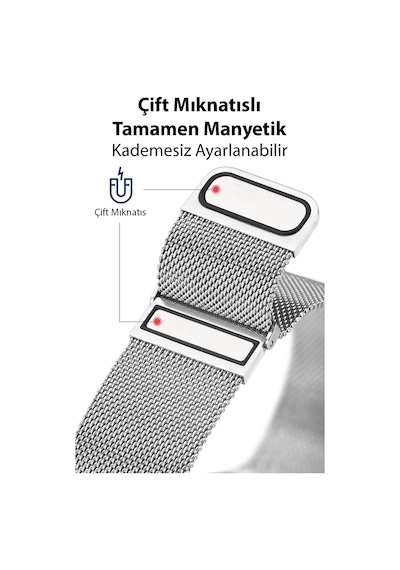 Polham Çelik Milano Loop Samsung Galaxy Uyumlu Watch 20mm Ve Huawei Gt2 Gt3 Magic 2 42mm İçin Kordon Kayış