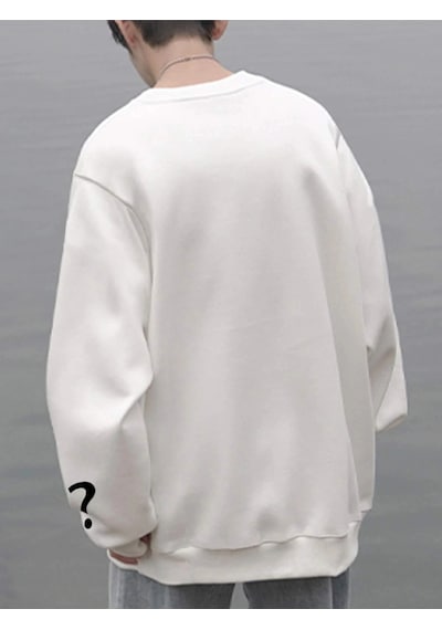 Startmore Adrift Unisex Kadın/erkek Beyaz Who Am I Oversize Bisiklet Yaka Pamuklu Sweatshirt Beyaz