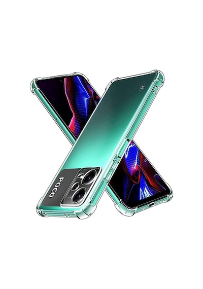 Xiaomi Poco X5 Kapak Kamera Korumalı Airbag Antishock Köşe Korumalı Şeffaf Silikon Kılıf