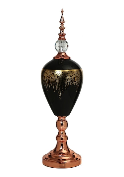Vitale Amber Bronz Kapaklı Vazo 60 Cm Ak.je0011