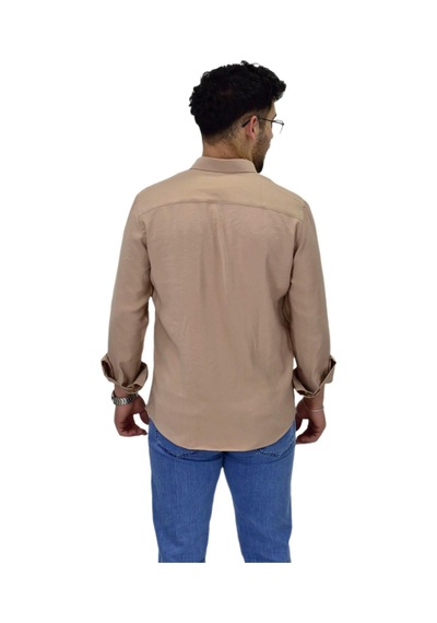Erkek Spor Silim Fit Uzun Kol Gömlek G5019 Bgl-st04493 Bej