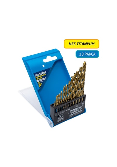 Master 530826 Titanyum Hss Matkap Ucu Seti 1.5-6.5mm 13 Parça