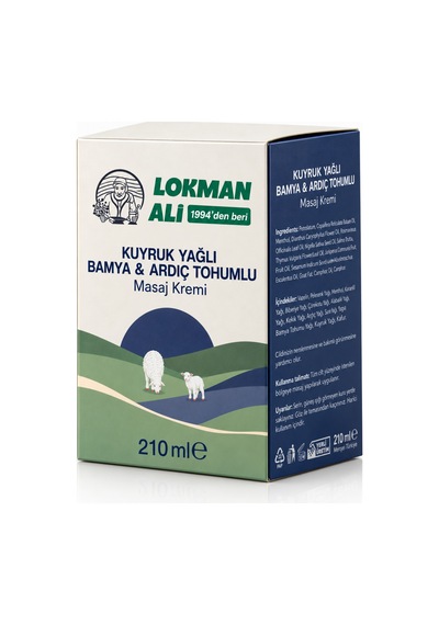 Kuyruk Yağlı Masaj Ve Cilt Bakım Kremi Bamya Tohumu Ve Ardıç Yağı İçeren 210 Ml - 937051048