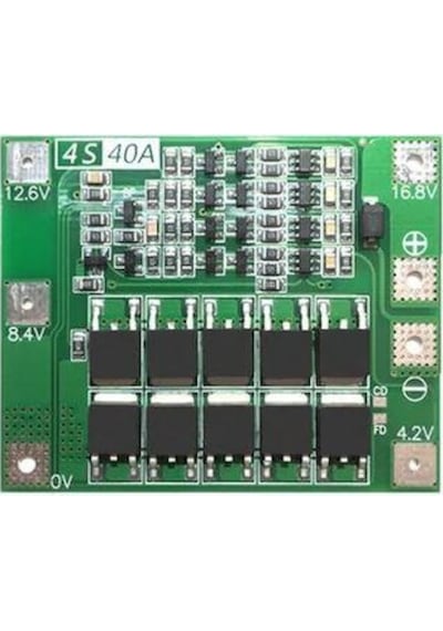 Lodos_Elektronik-4S 40A 16.6V Bms Koruma Kartı Lityum Batarya 18650 Li-İon Lipo Pr