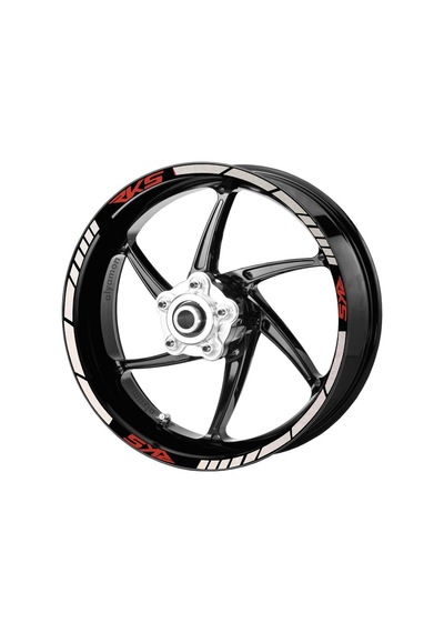 Deeb Rks Jant Şeridi Beyaz Kırmızı Model X N11.52893