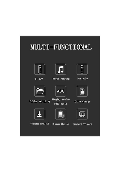 Bluetooth Lu Mp3 Player Dahili Hoparlör Kablolu Ve Kablosuz Kulaklık Ile Kullanabilme Mini Mp3 Çalar