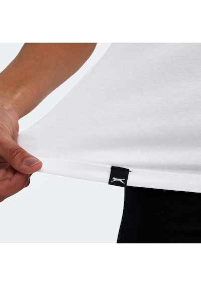 Slazenger VIVEK Kadın V Yaka Beyaz Tişört