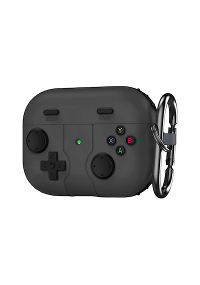 Caseonn Apple Uyumlu AirPods Pro 3 Kılıf Retro Gamepad Siyah